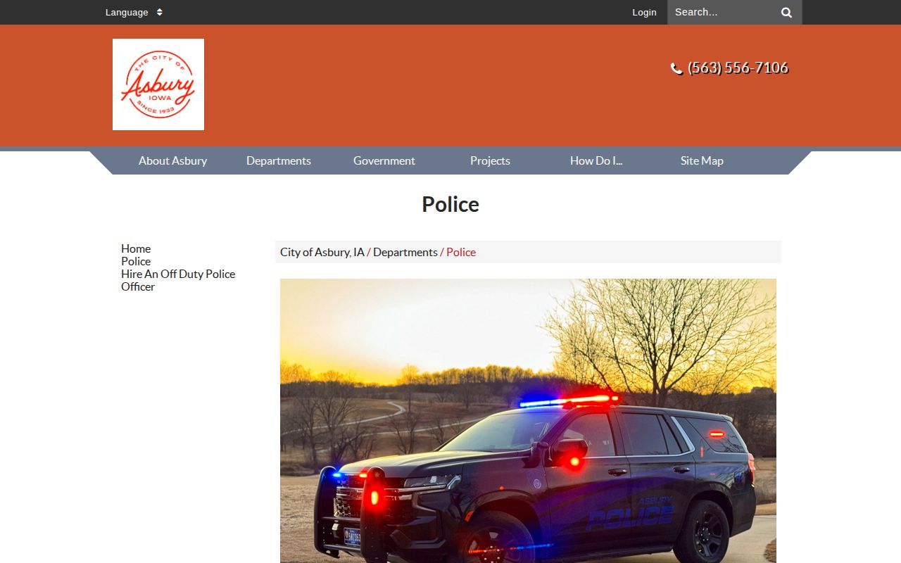 Asbury Police Department official arrest-record information
