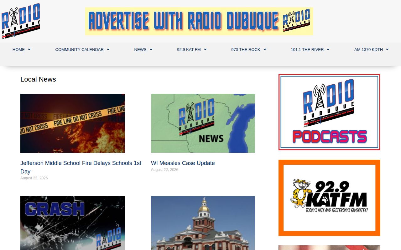 Radio Dubuque page for Dubuque County arrest news and records